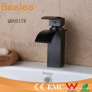 Neue Antike Kugel Matte Black Square Wasserfall Blade Bar Bad Becken Mischbatterie Wasserhahn